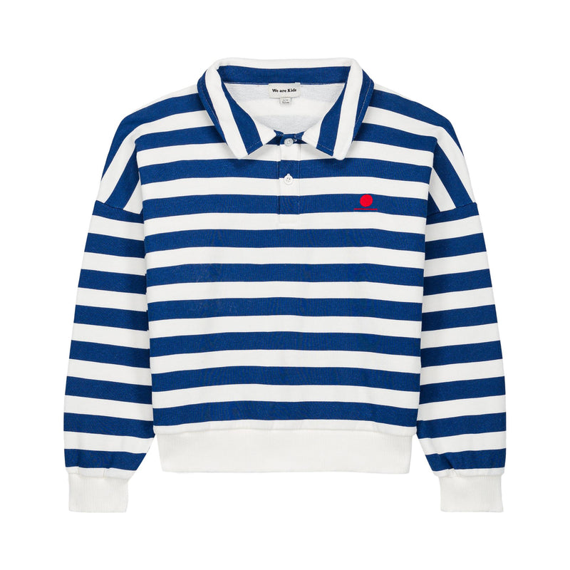 We Are Kids Sweat Polo Blue Stripes