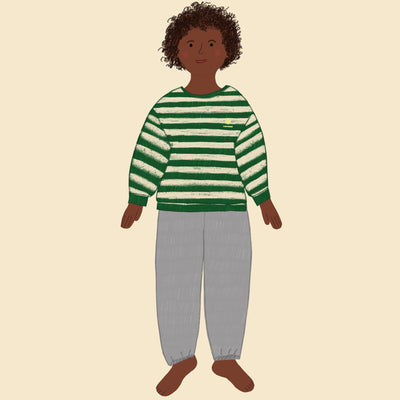We Are Kids Sweat Tony Green Stripes