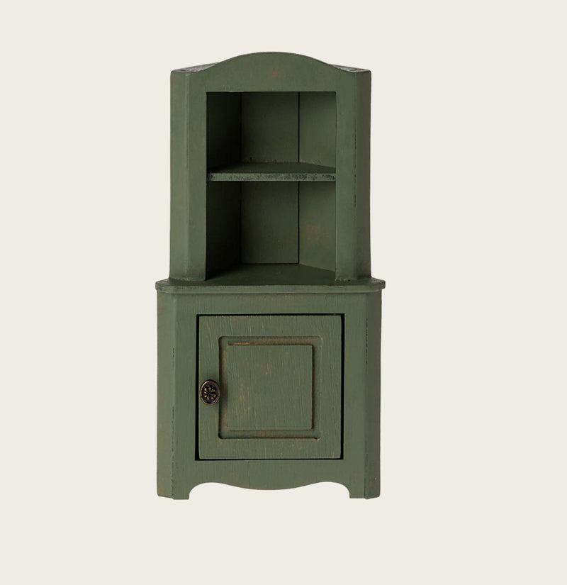 Maileg Miniature Corner Cabinet Mouse Dark green