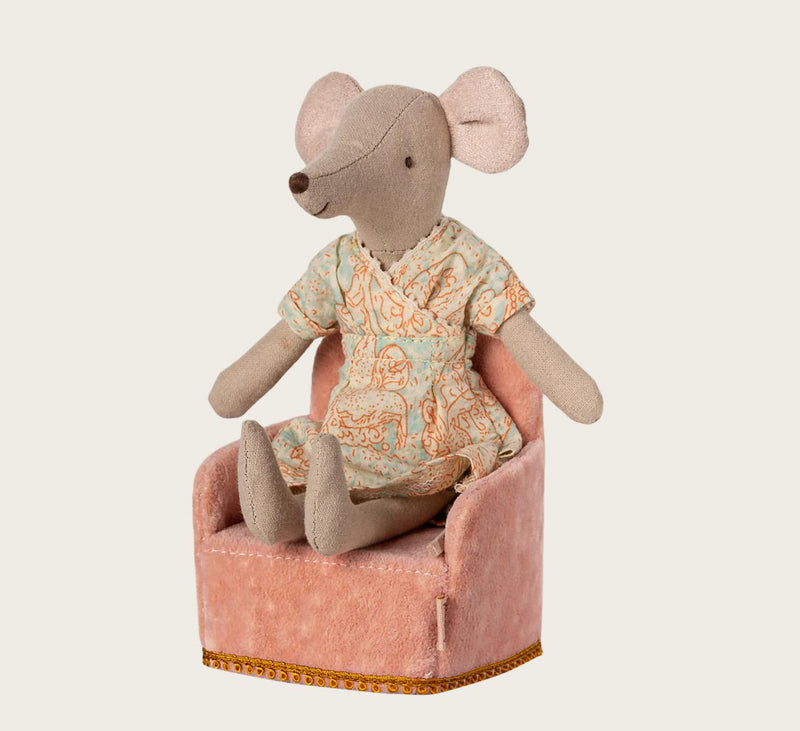Maileg Folding Chair Mouse Rose