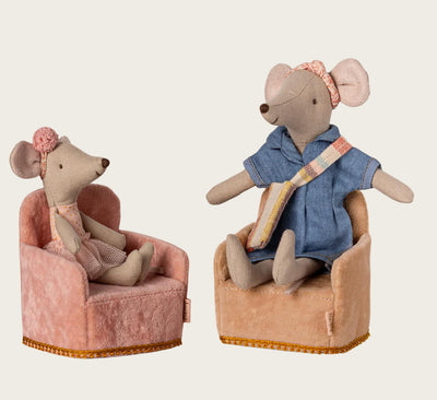 Maileg Folding Chair Mouse Rose