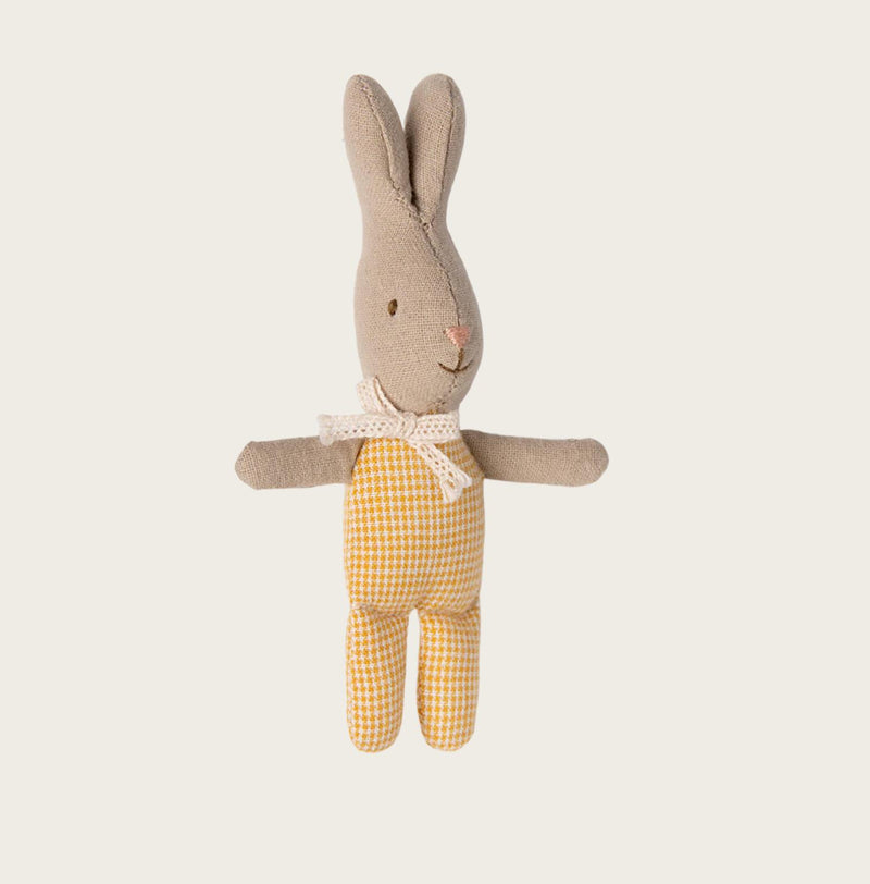 Maileg Rabbit MY Check Yellow