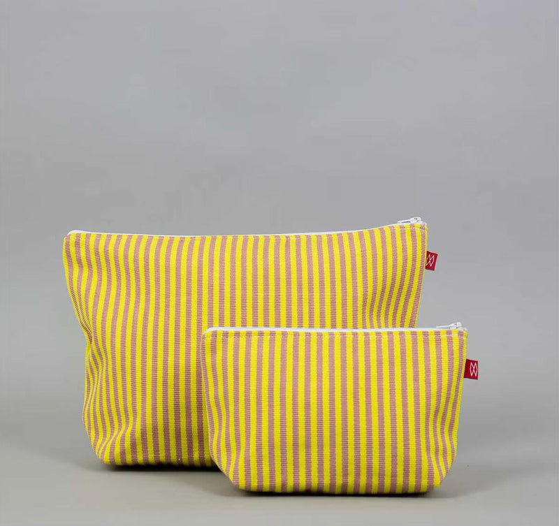 Afro Art Carla Toilet Bag Pink Yellow Medium