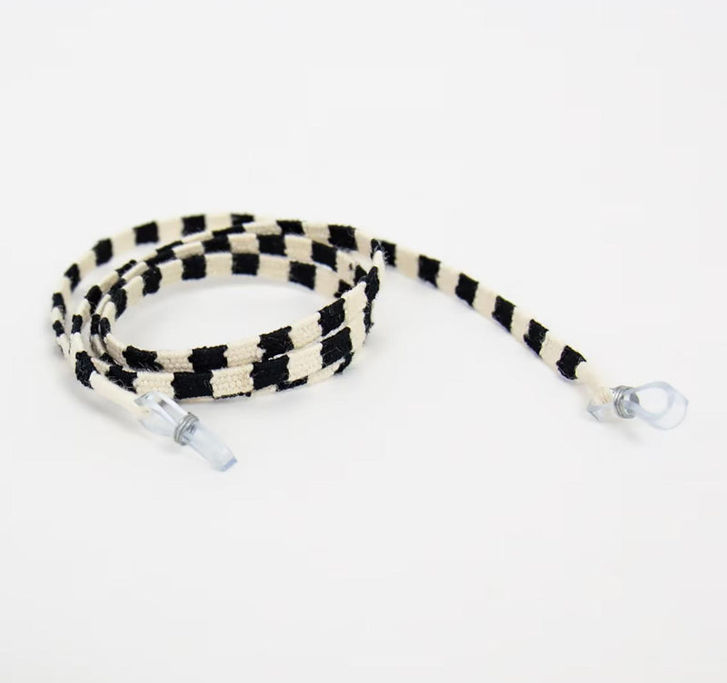 Afro Art Eye Lenyard White Black