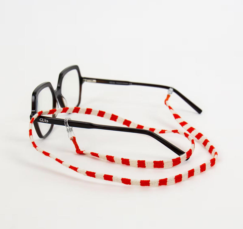 Afro Art Eye Lenyard White Red