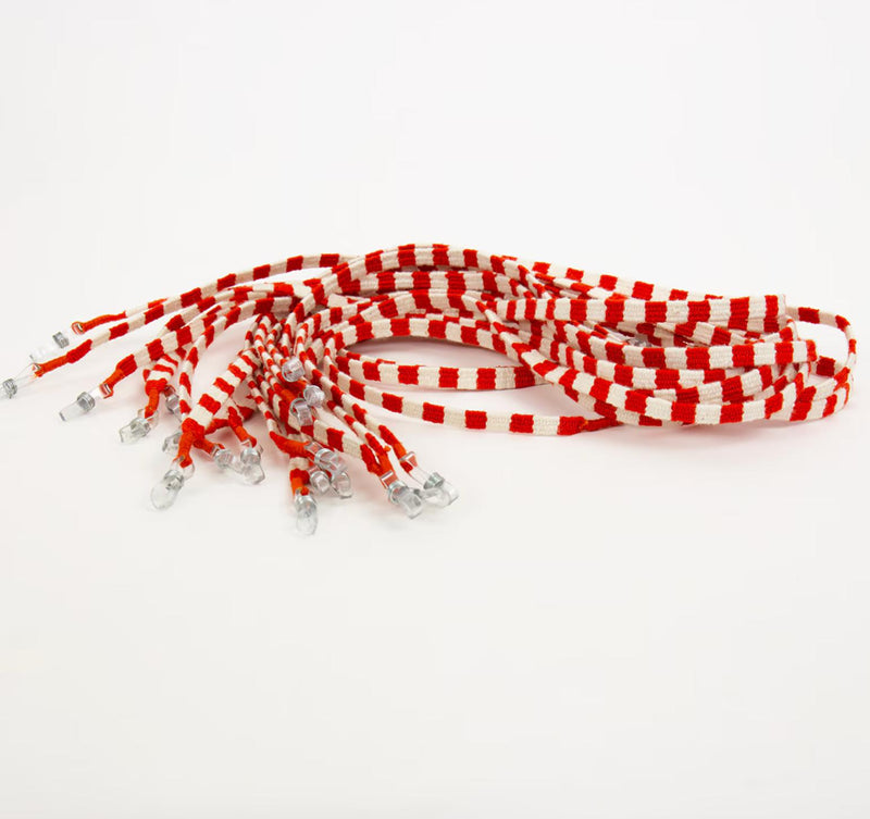 Afro Art Eye Lenyard White Red