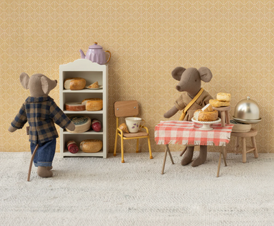 Maileg Brown Checked Shirt And Pants Dad Mouse