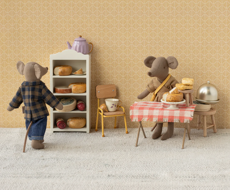 Maileg Brown Checked Shirt And Pants Dad Mouse