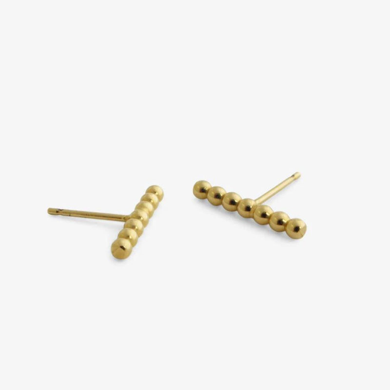 Oorbellen T-Stripe Small Bubbles Gold