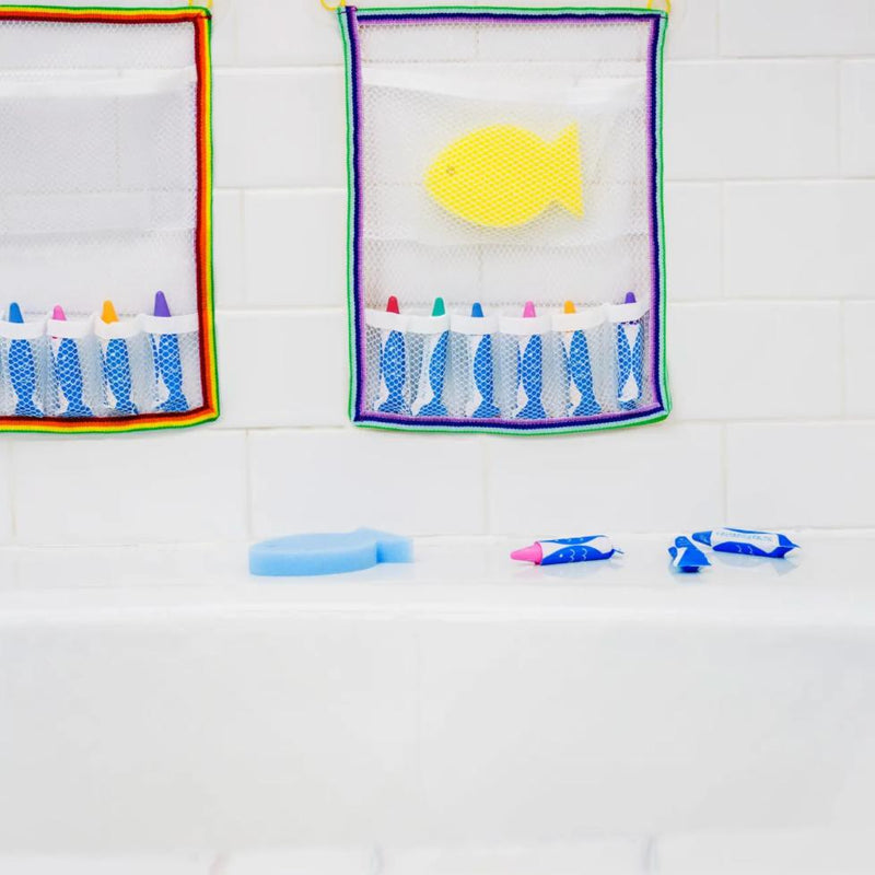 Kitpas Badkrijtjes Set Blauw Sponsje