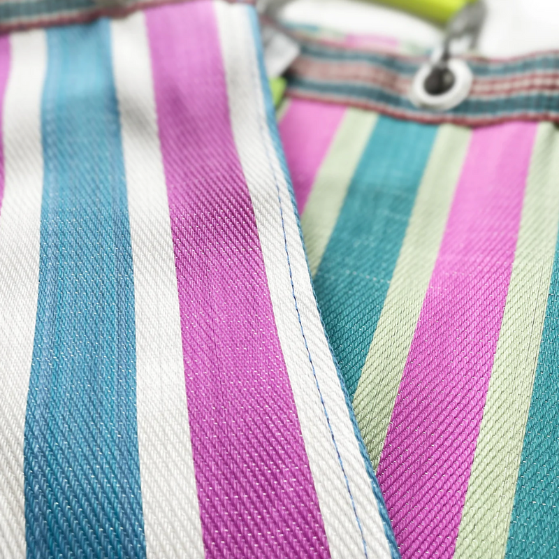 Puebco Recycled Plastic Stripe Bag Wide Green/Pink