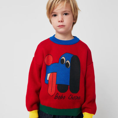 Bobo Choses Doggy Mate Jacquard Jumper