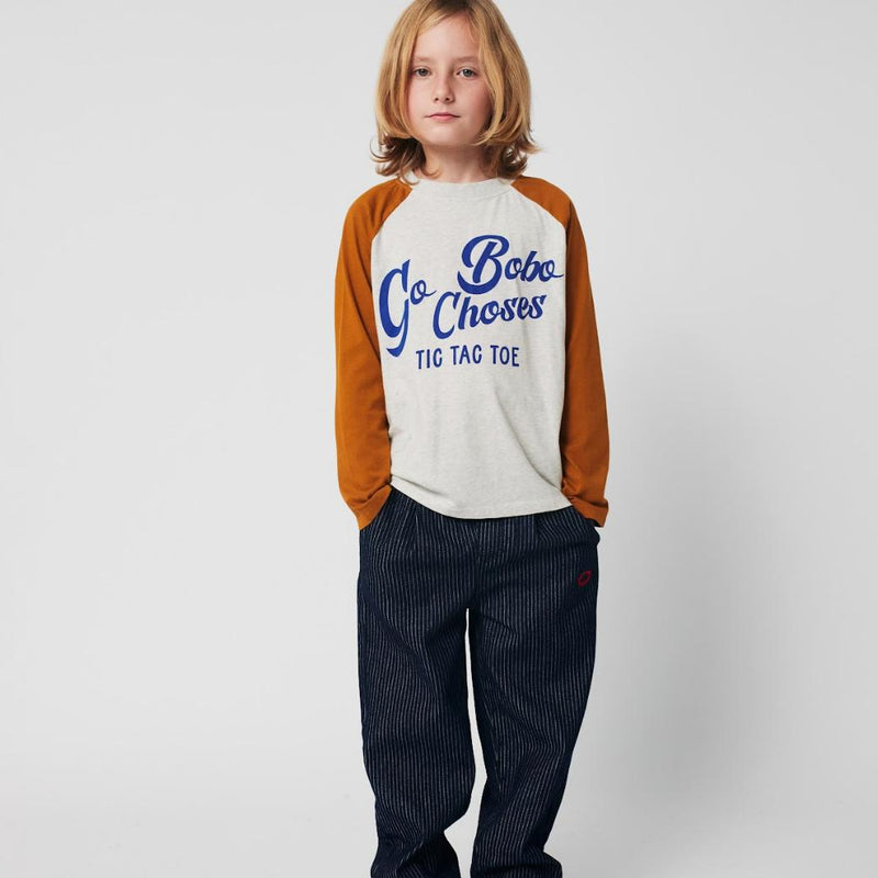 Bobo Choses Tic Tac Toe Denim Pants Navy Blue