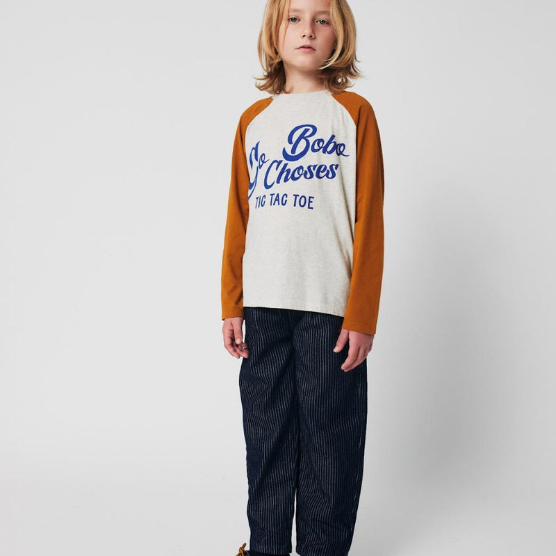 Bobo Choses Tic Tac Toe Denim Pants Navy Blue