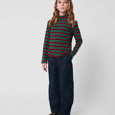 Bobo Choses Tic Tac Toe Denim Pants Navy Blue