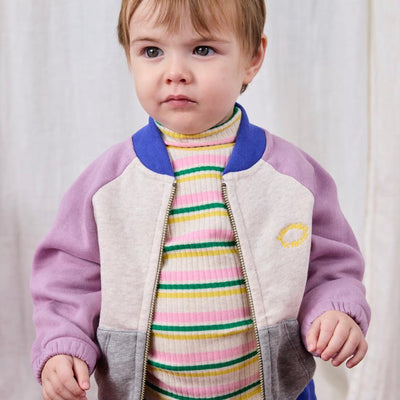 Bobo Choses Baby Striped Turtleneck T-shirt