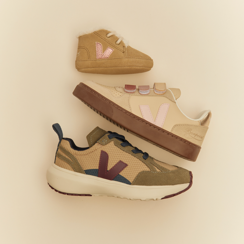 Veja x Bonpoint KIDS Small Canary Alveomesh Sahara Amarante