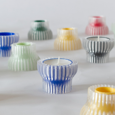 Studio Warren & Laetitia Double Candle Stick 2in1 Blue