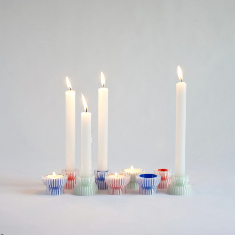 Studio Warren & Laetitia Double Candle Stick 2in1 Pastel Purple