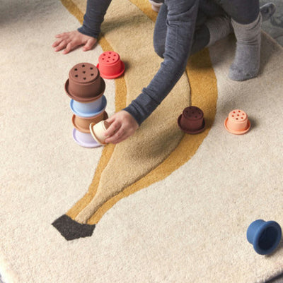 Oyoy Tawa Silicone Stacking Cups Cherry Red