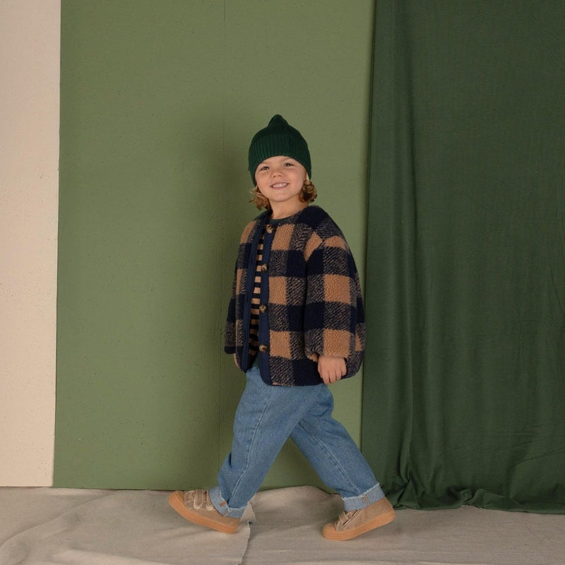 Nixnut Check Jacket Navy Checkered