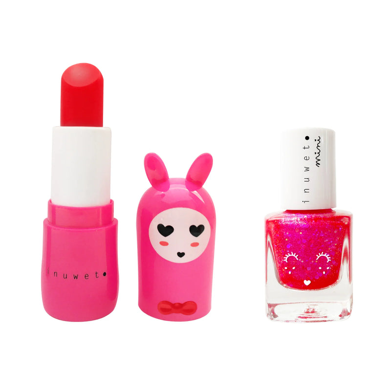 Inuwet Duo Lip Balm Nailpolish Fushia