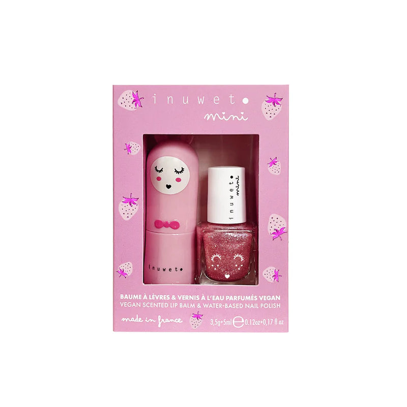 Inuwet Duo Lip Balm Nailpolish Pink