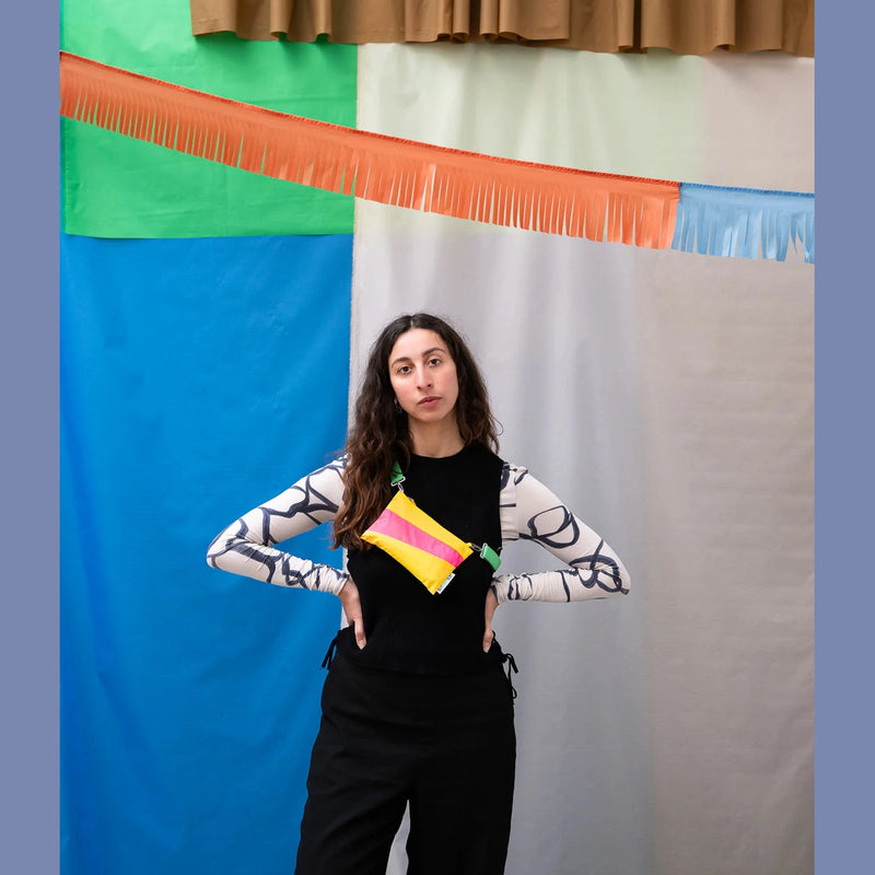 Susan Bijl The New Pouch TV Yellow & Fluo Pink Small