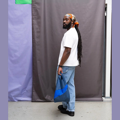 Susan Bijl The New Shopping Bag Dark Petrol & Yves Medium