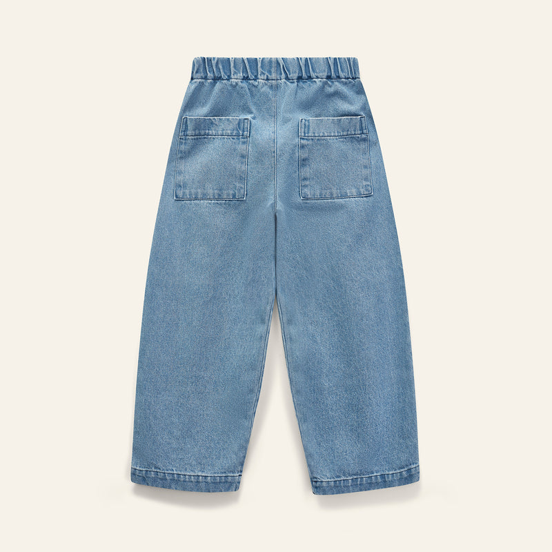 Wynken Denim Patch Pant Mid Bleach Wash