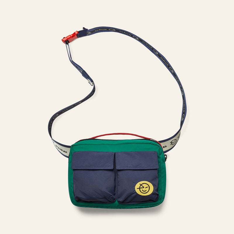 Wynken Duo Pocket Bag Navy/Python Green