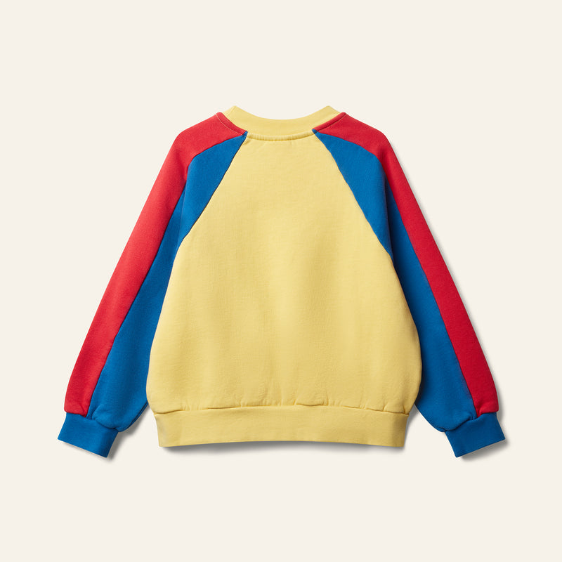 Wynken Panel Sweat Yellow/Ladybird/Blue