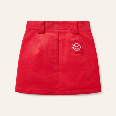 Wynken Mirco Cord Pony Skirt Rouge/Ecru