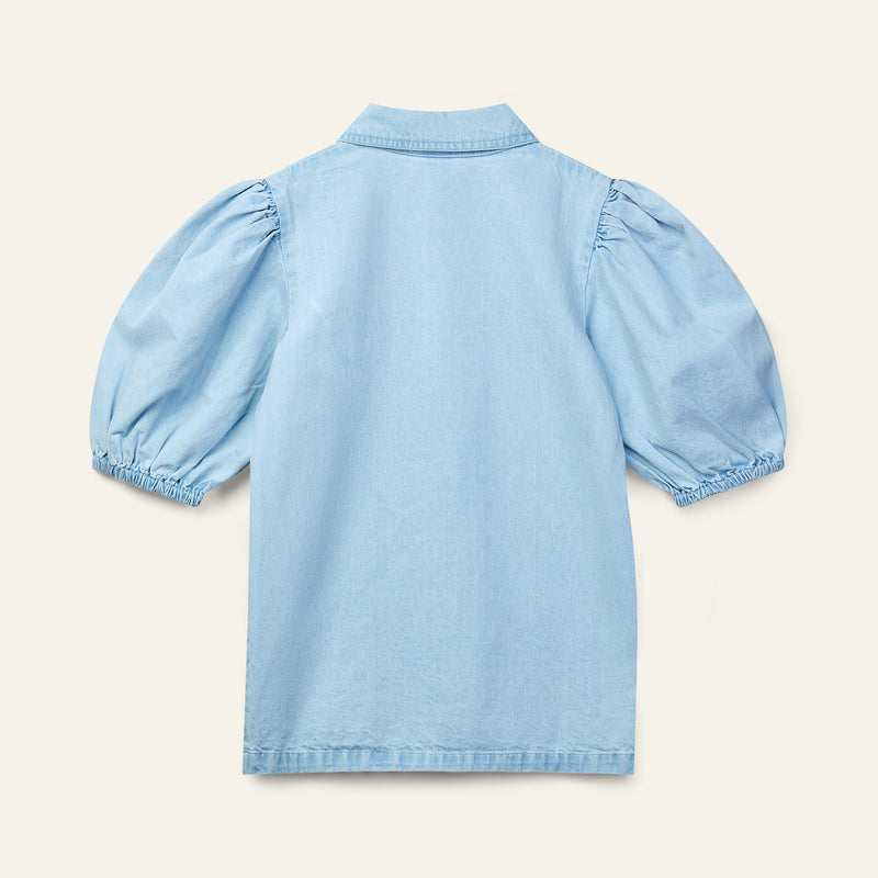 Wynken Annka Shirt Dress Pale Bleached Wash