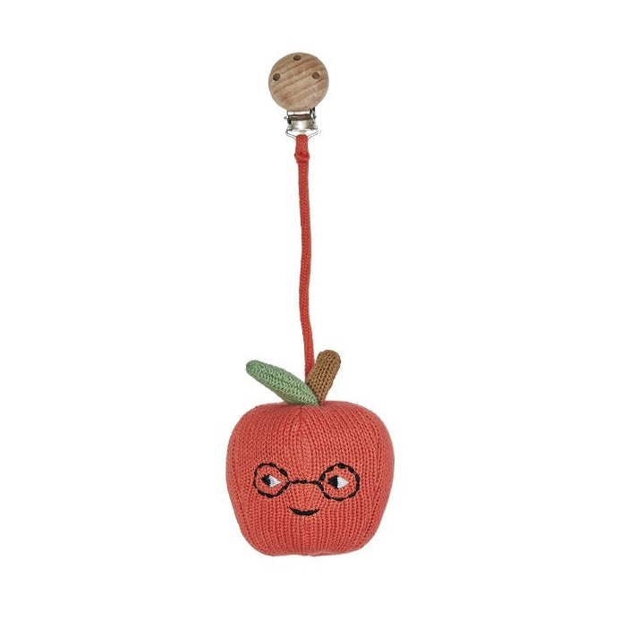 Oyoy Yummy Apple Pram Toy Clip Red