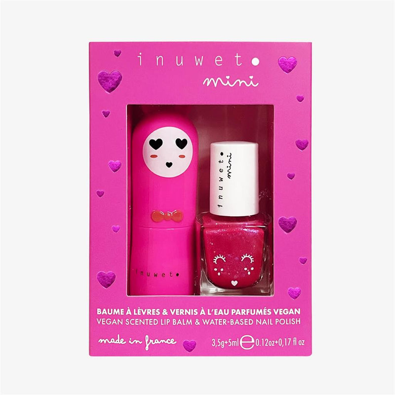 Inuwet Duo Lip Balm Nailpolish Fushia