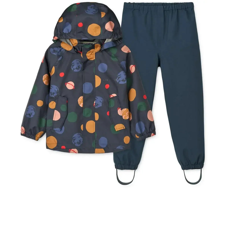 Liewood Pedia Rainwear Set Universe Classic navy