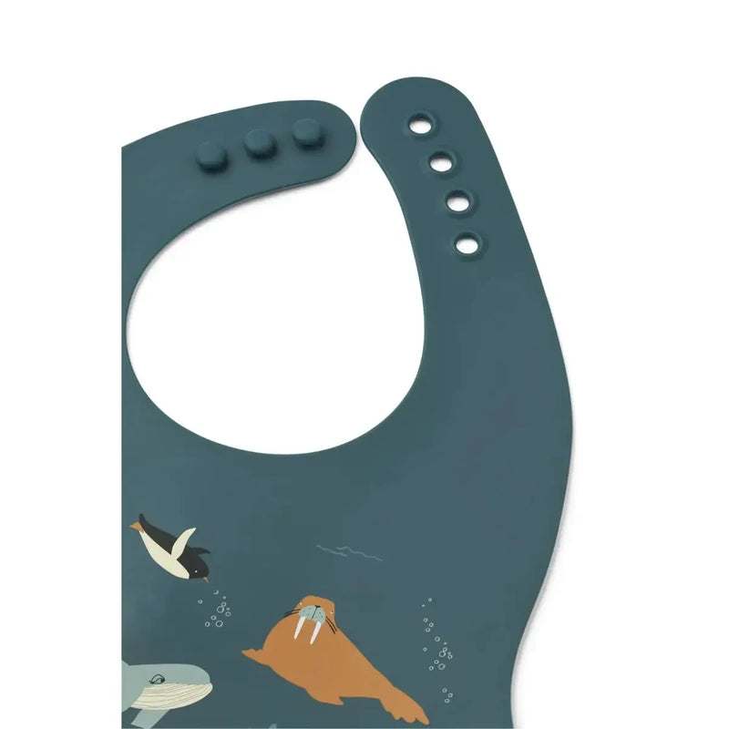 Liewood Ember Printed Bib 2-Pack Arctic Sea/Ocean View