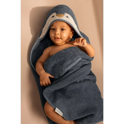 Liewood Baby Albert Hooded Towel Ocean view