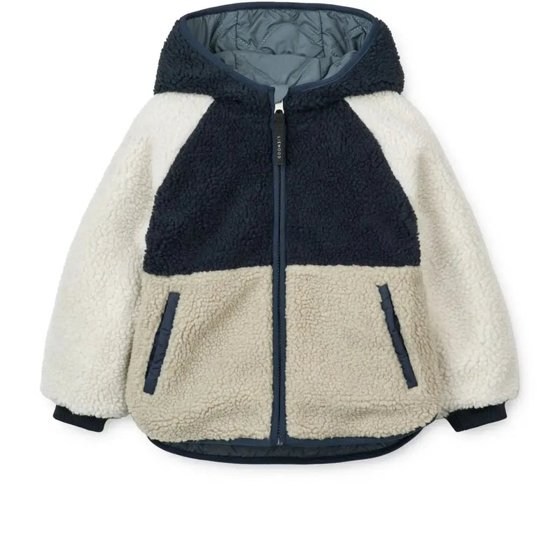 Liewood Baby Jackson Reversible Jacket Whale Blue Multi