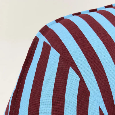 Nobodinoz Armchair Beanbag - Adult Size - Ziggy Burgundy Blue Stripes