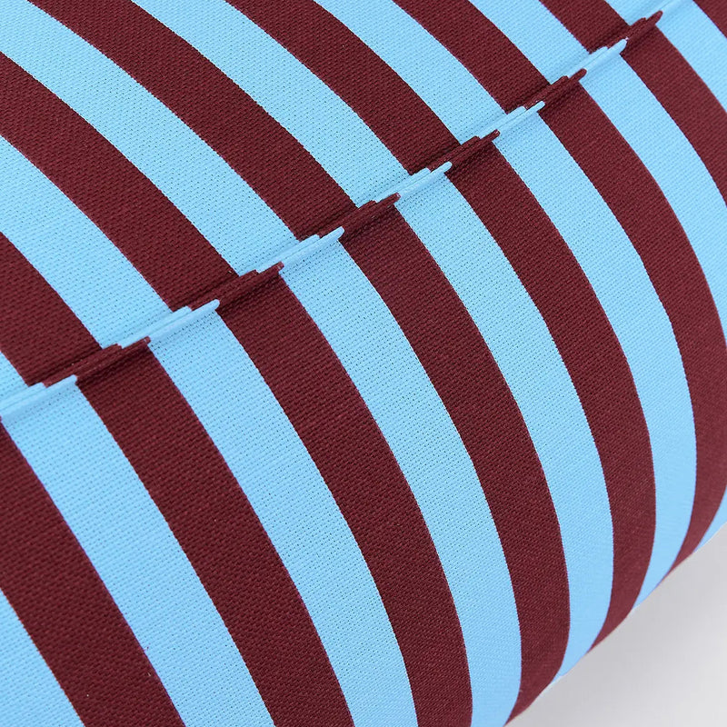 Nobodinoz Armchair Beanbag - Adult Size - Ziggy Burgundy Blue Stripes