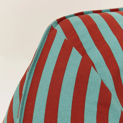 Nobodinoz Armchair Beanbag - Adult Size - Ziggy Red Teal Green Stripes