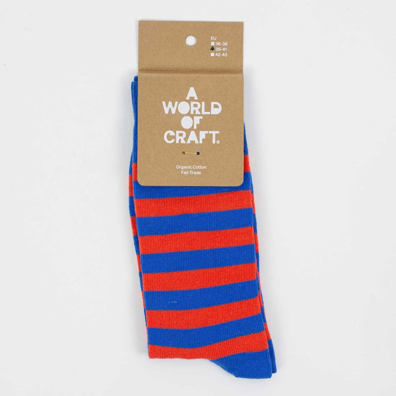 Afro Art Awoc Socks Red Blue
