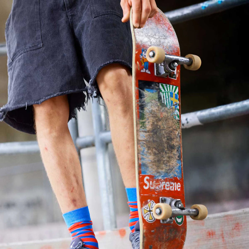 Afro Art Awoc Socks Red Blue