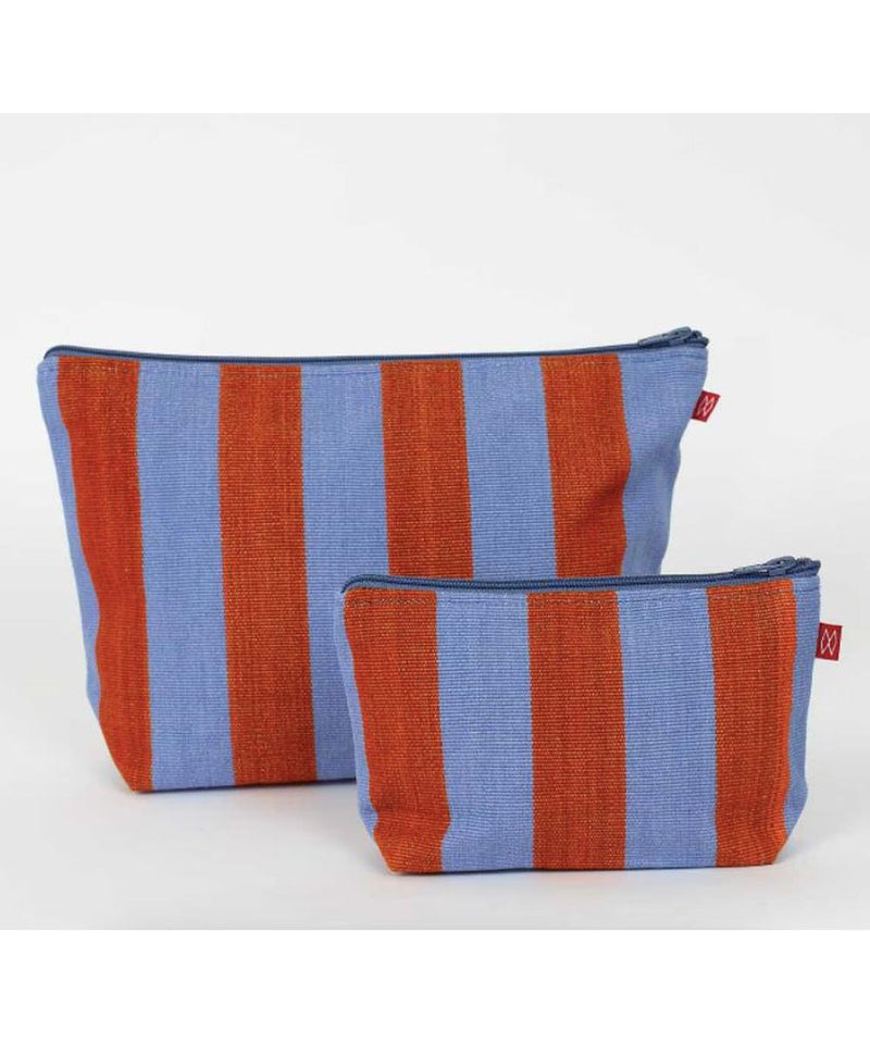 Afro Art Carla Toilet Bag Blue Brown Small