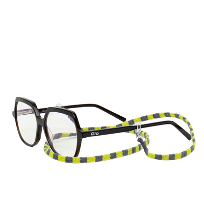 Afro Art Eye Lenyard Lime Grey