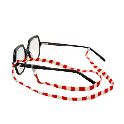 Afro Art Eye Lenyard White Red