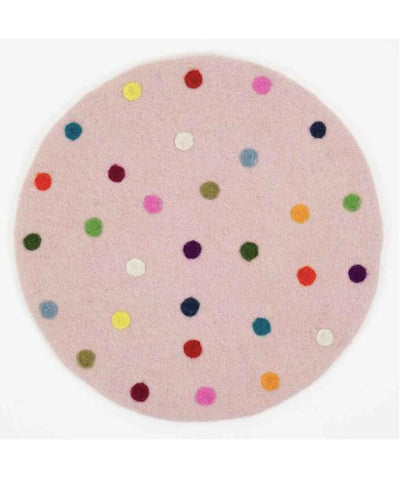 Afro Art Felt Dot Seat Pad Pink Multicolor