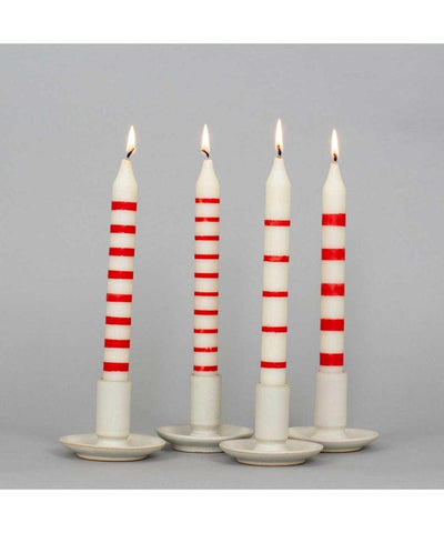 Afro Art Kaars Soja Stripe Red White